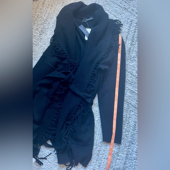 360 Cashmere Alissa Fringed Cardigan, Size Large - Picture 11 of 11